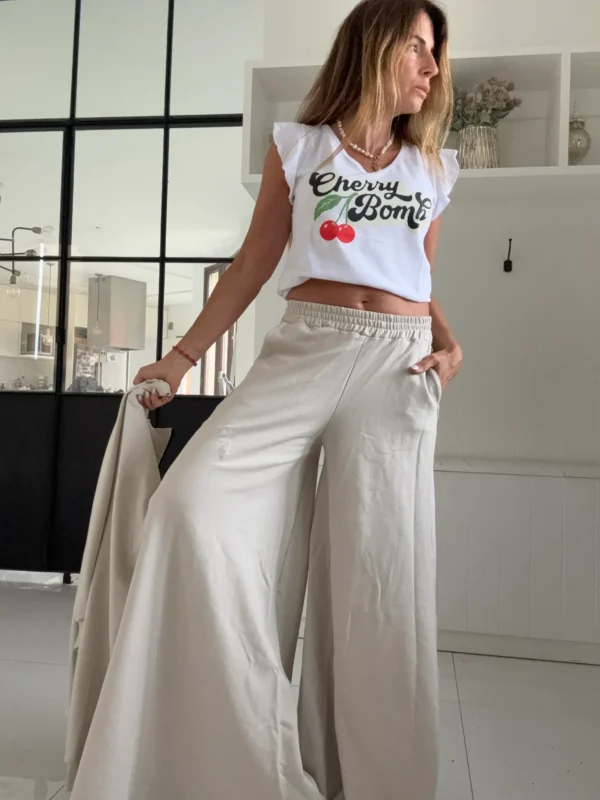 Jogger Palazo Jamie cemento