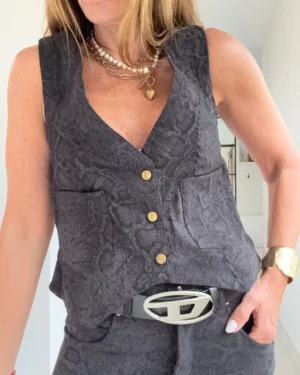 Chaleco snake negro