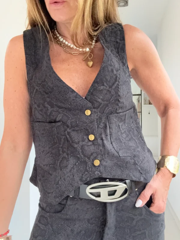Falda crush snake negra - Image 3