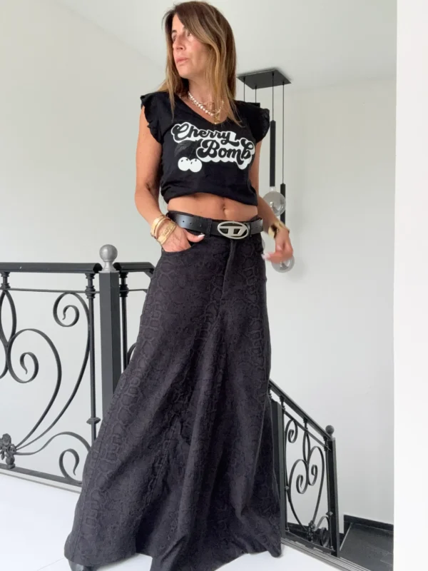 Falda crush snake negra - Image 10