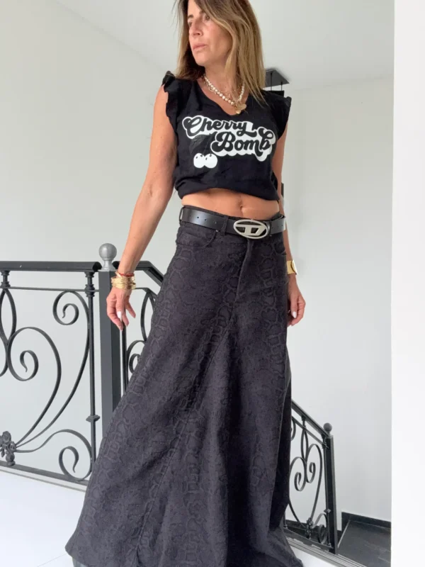 Falda crush snake negra - Image 11
