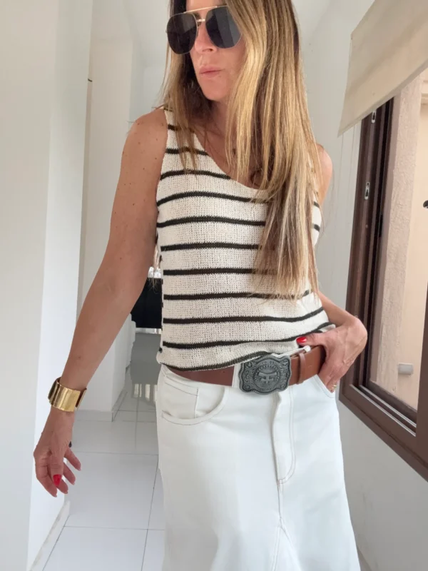 Musculosa rayado hilo - Image 5