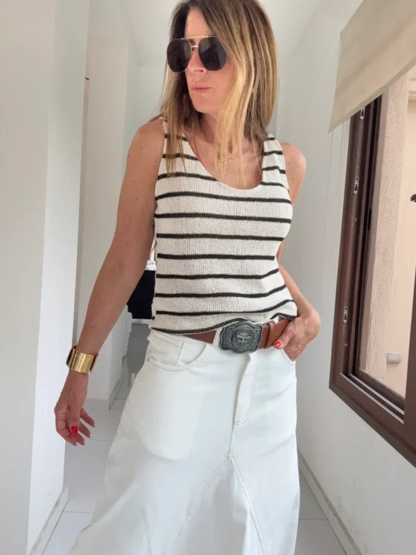 Musculosa rayado hilo