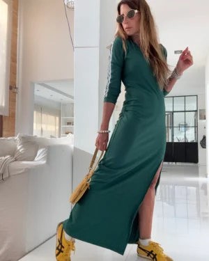 Vestido Tao micromorley verde ingles