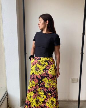 Maxifalda pistacho con chocolate