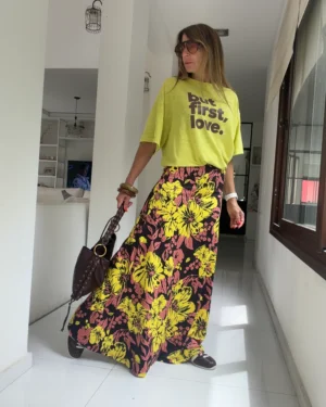 Maxifalda pistacho con chocolate