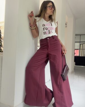 Pantalón Iconic  cherry