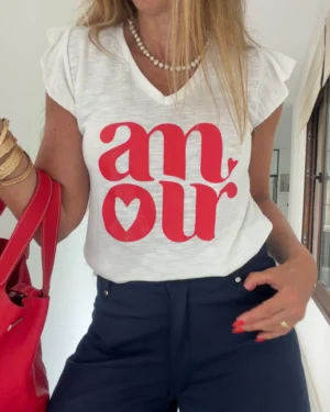 Musculosa ewa flame blanca amour - S