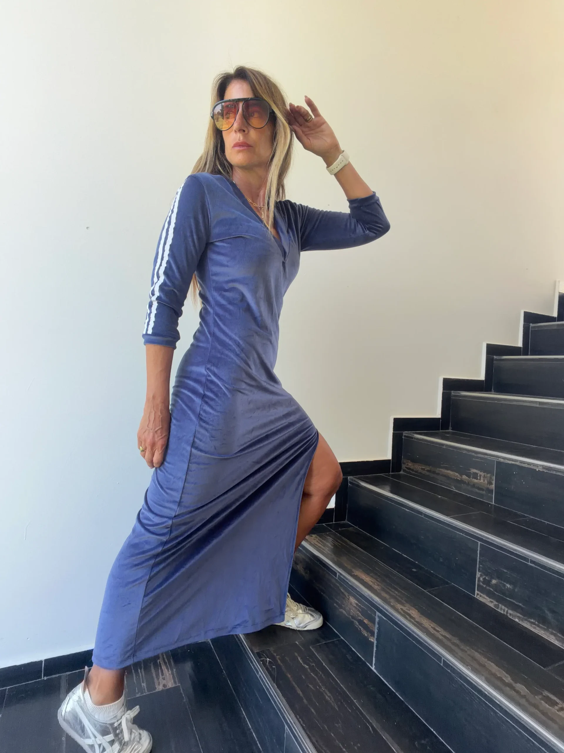 Vestido Tao plush marino