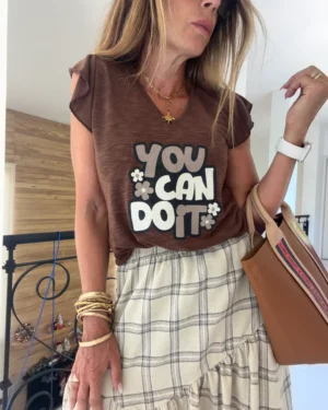 Musculosa ewa flame chocolate you can do it