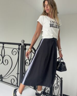 Falda Roca Casterly negro vivos blancos