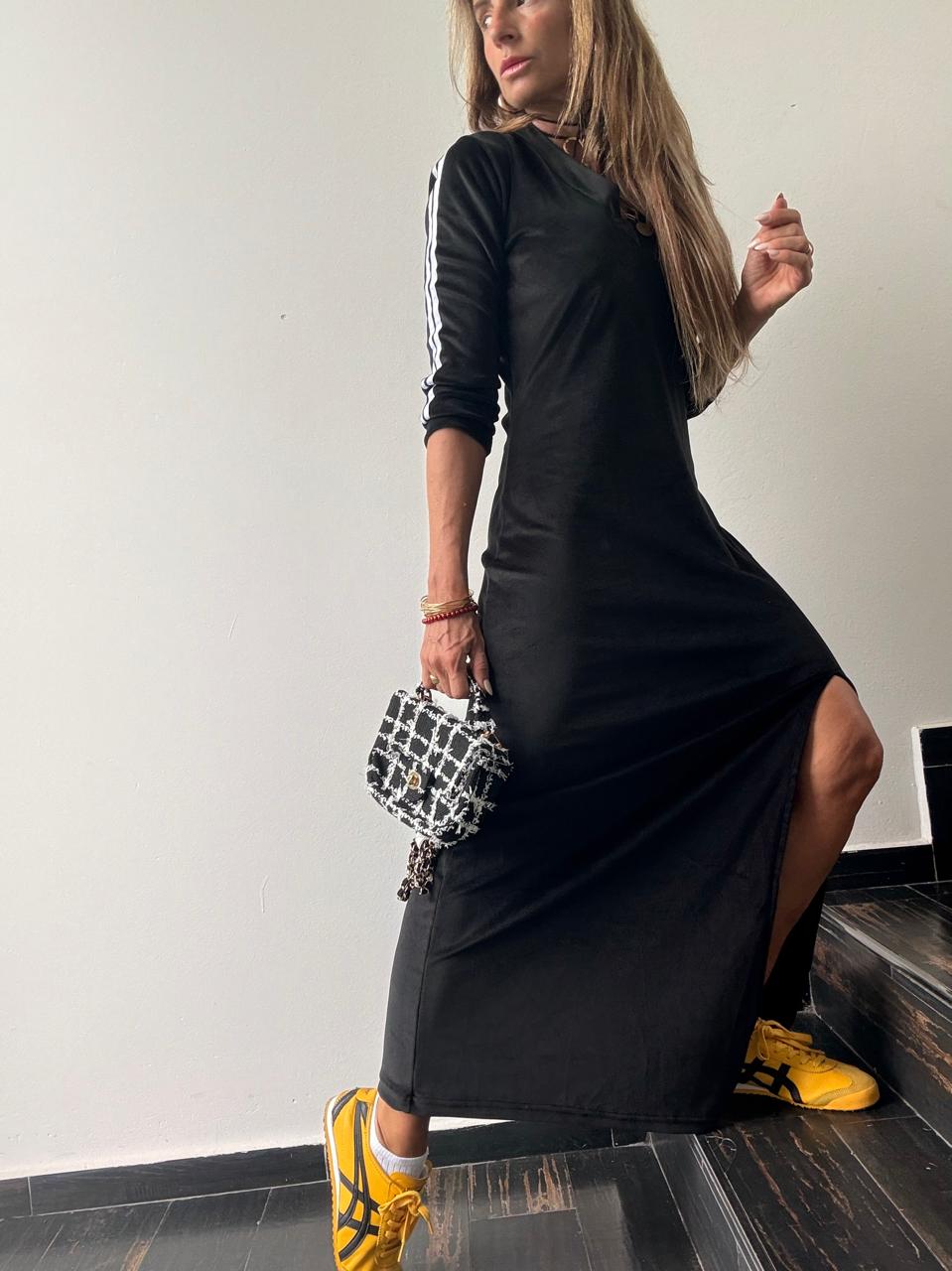 Vestido Tao plush negro - Image 7