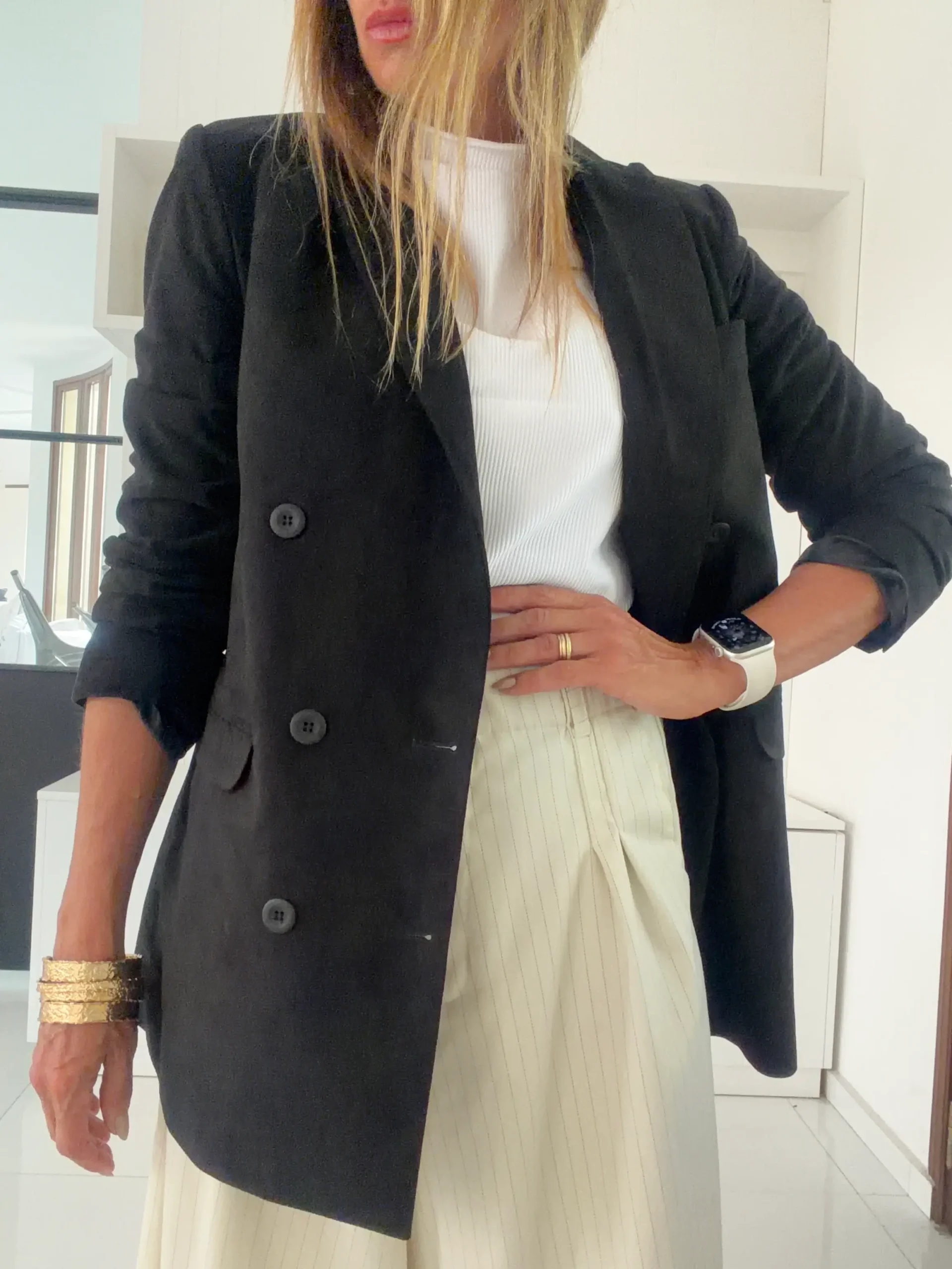 Blazer gamuza negro - Image 4