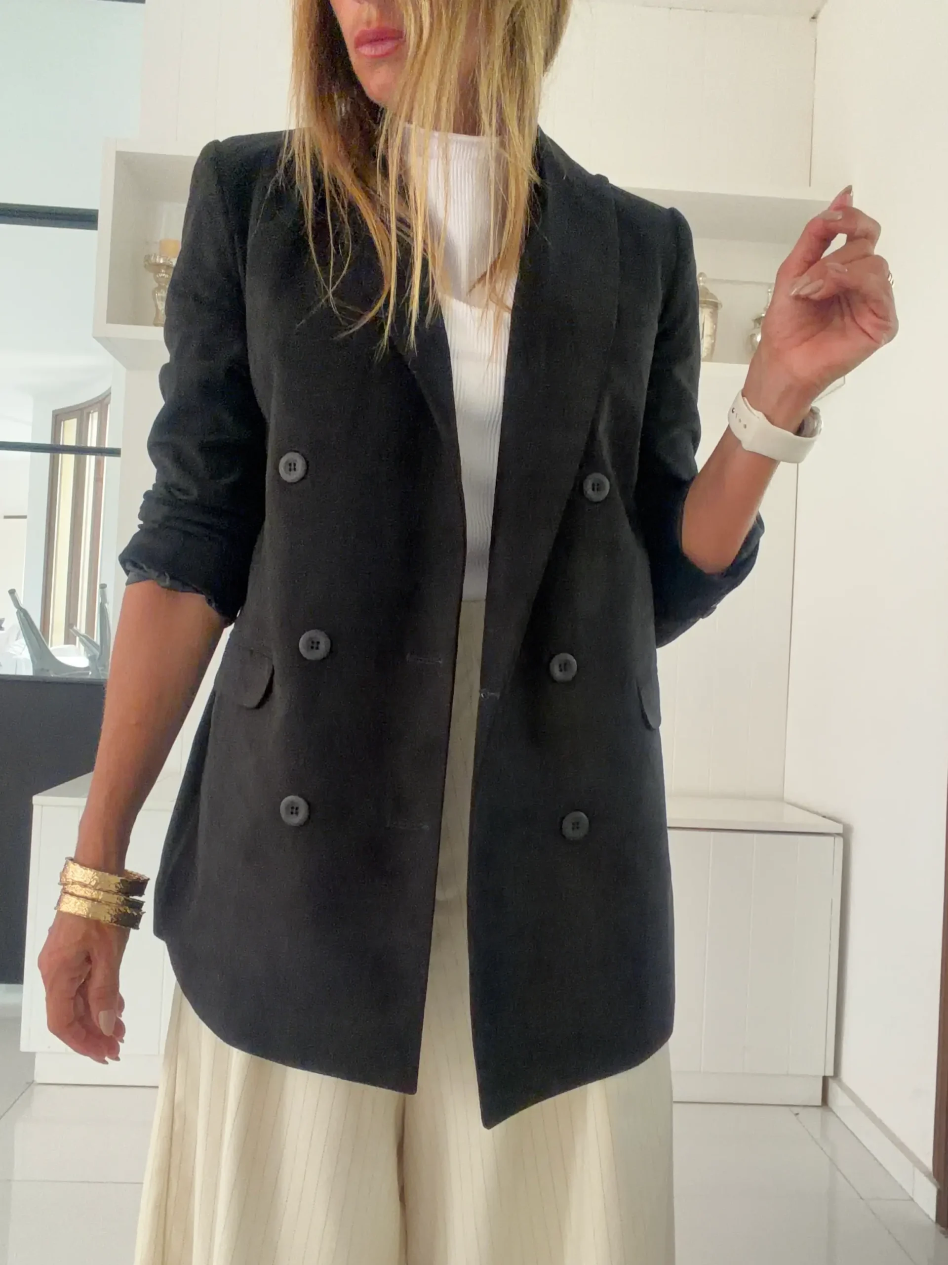 Blazer gamuza negro - Image 2