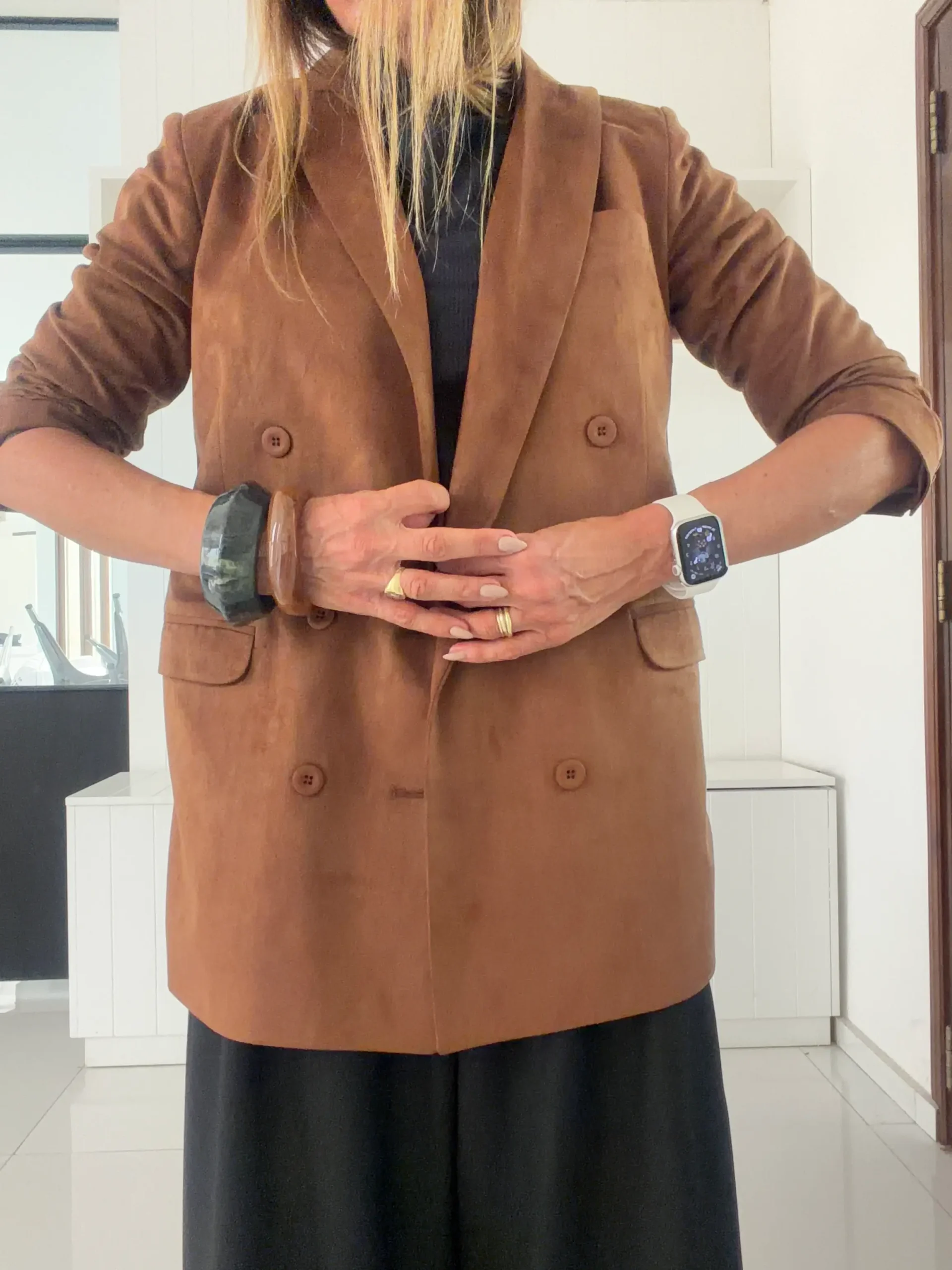 Blazer gamuza chocolate con leche - Image 2