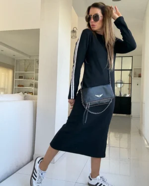 Vestido soft lanilla negro