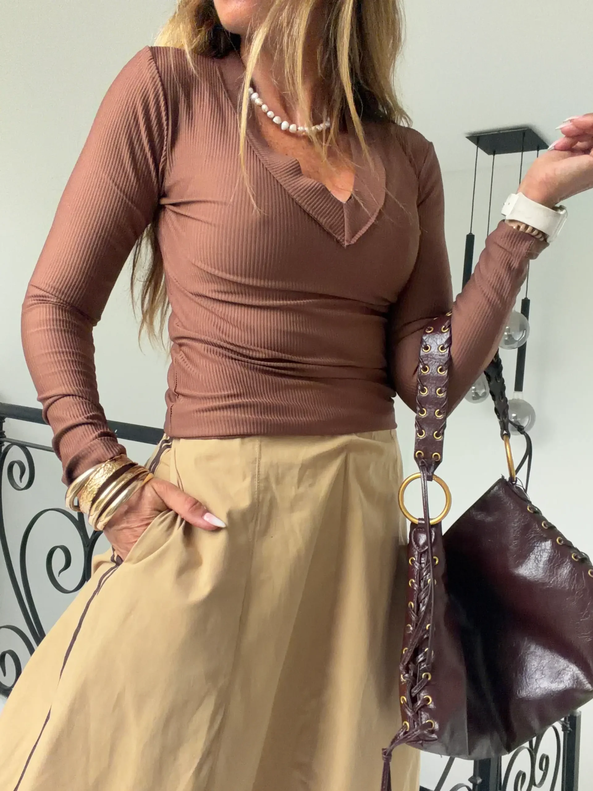 Remeron Hawaii chocolate manga larga micromorley - Image 9