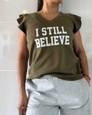 Musculosa ewa army i still believe