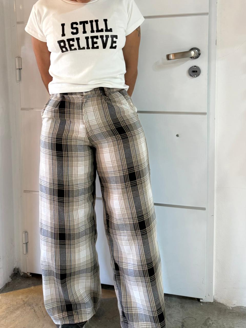 Pantalon sastrero ritta cuadrille gris y camel - Image 3