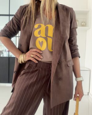 Blazer gamuza chocolate amargo