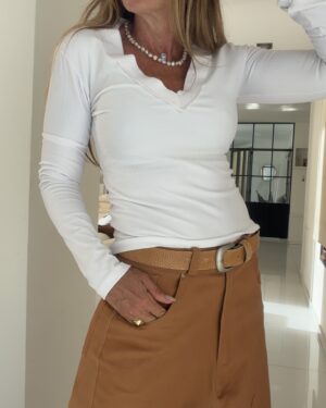 Remeron Hawaii off white manga larga micromorley - M