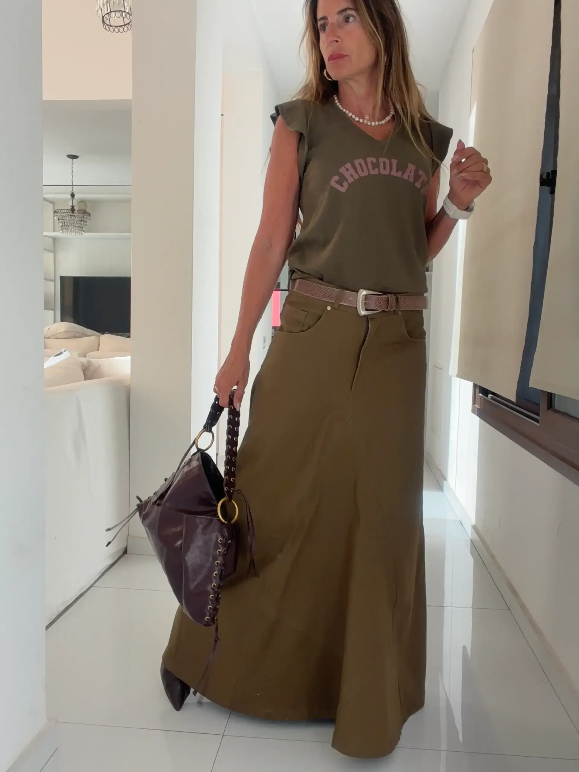 Musculosa ewa army chocolate - Image 5