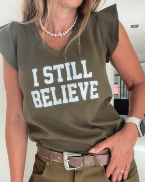 Musculosa ewa army i still believe