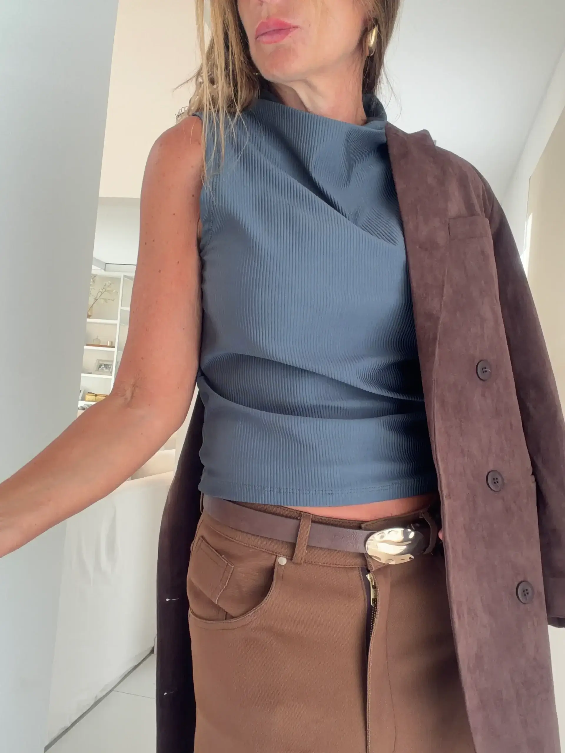 Musculosa Capuccino micro Morley acero - Image 2