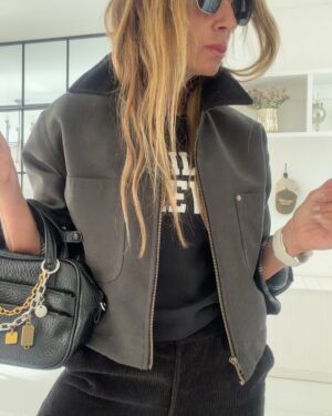 Chaqueta Alpes negro vintage