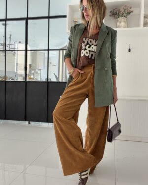 Pantalon sastrero ritta corderoy caramelo