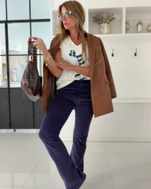 Pantalon dumbo marino elastizado