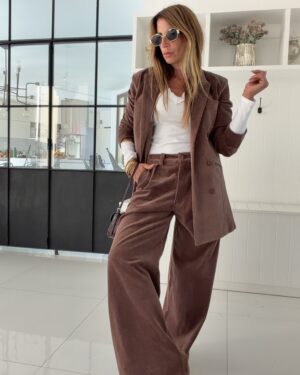 Pantalon sastrero ritta chocolate elastizado