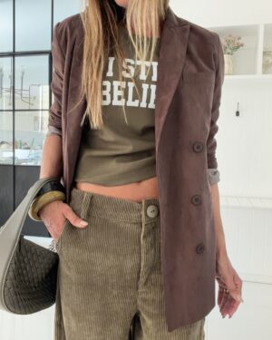 Blazer gamuza chocolate amargo