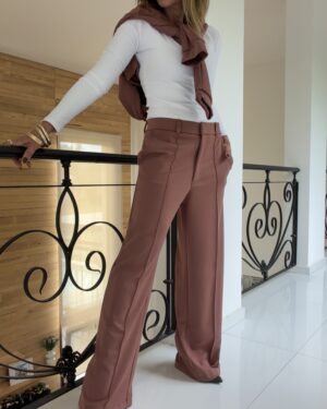 Pantalon Kevan habano sastrero elastizado