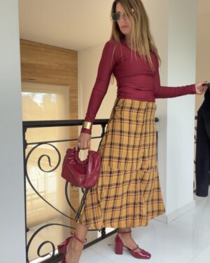 Falda  carrie escocesa maiz