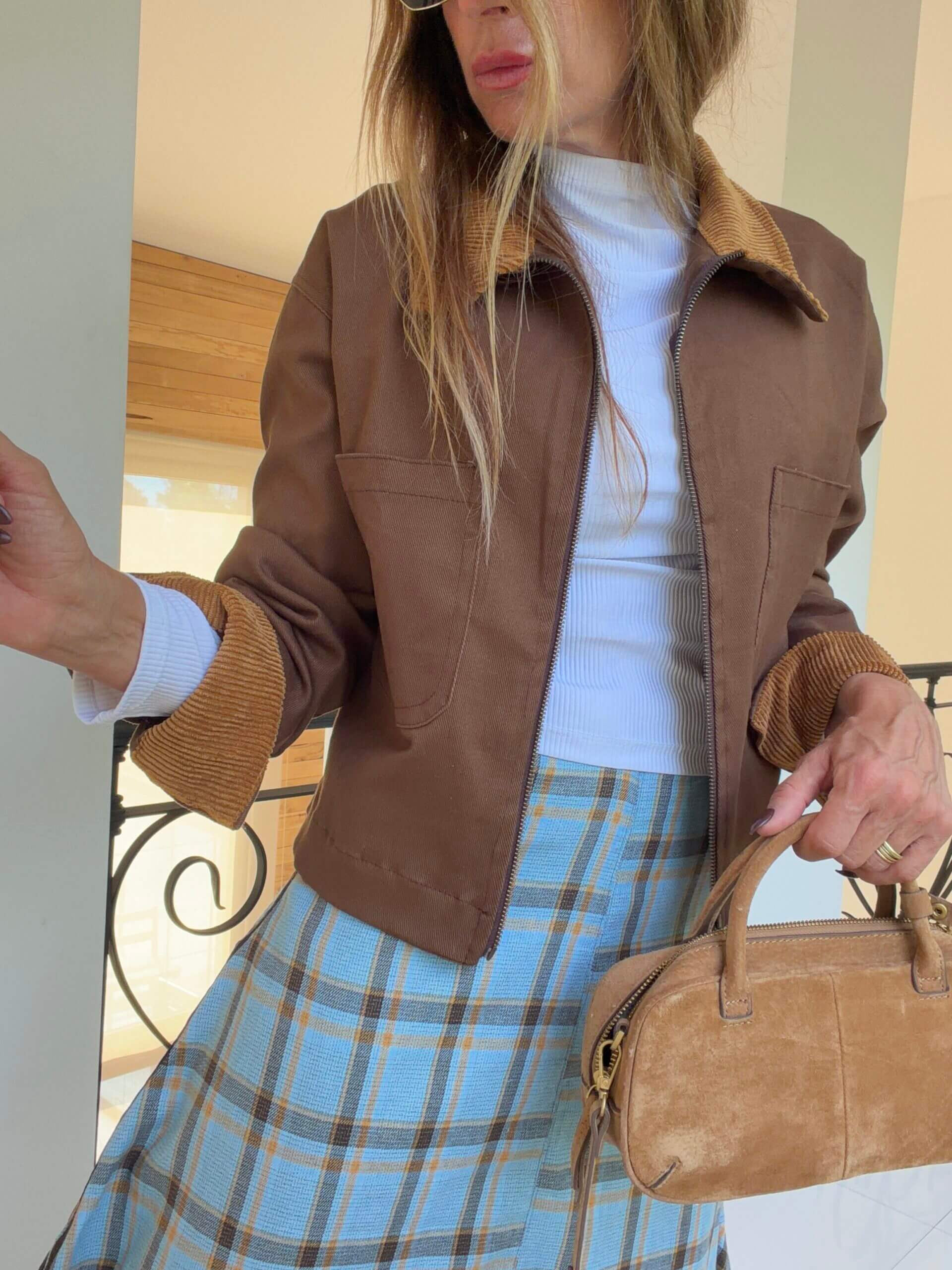 Falda carrie escocesa celeste - Image 2