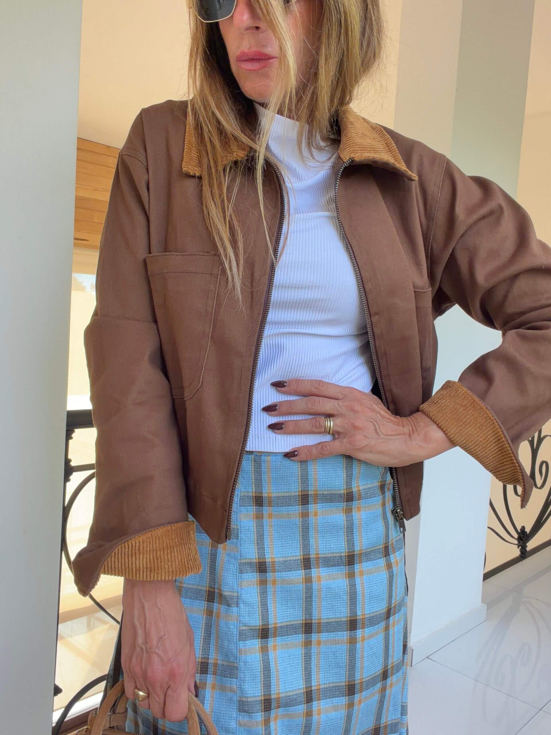 Falda carrie escocesa celeste - Image 4