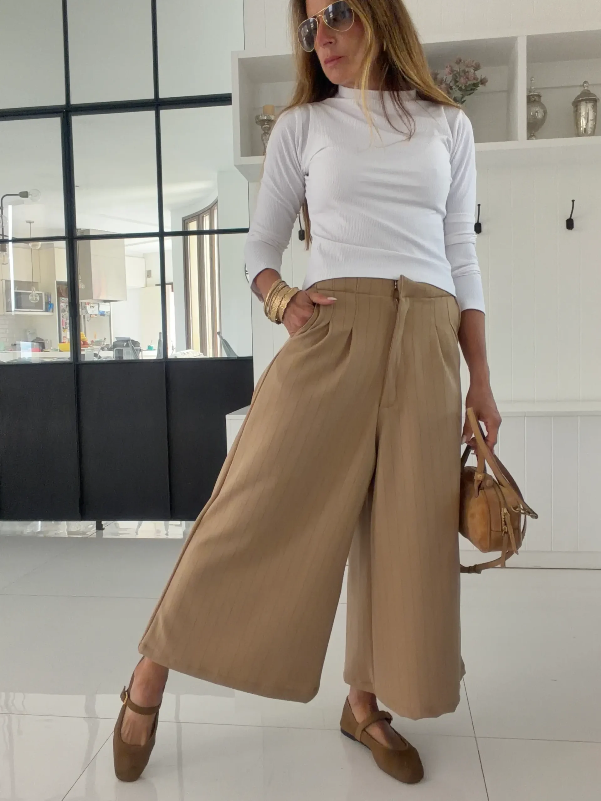 Pantalon okinawa sastrero tostado rayado - Image 2