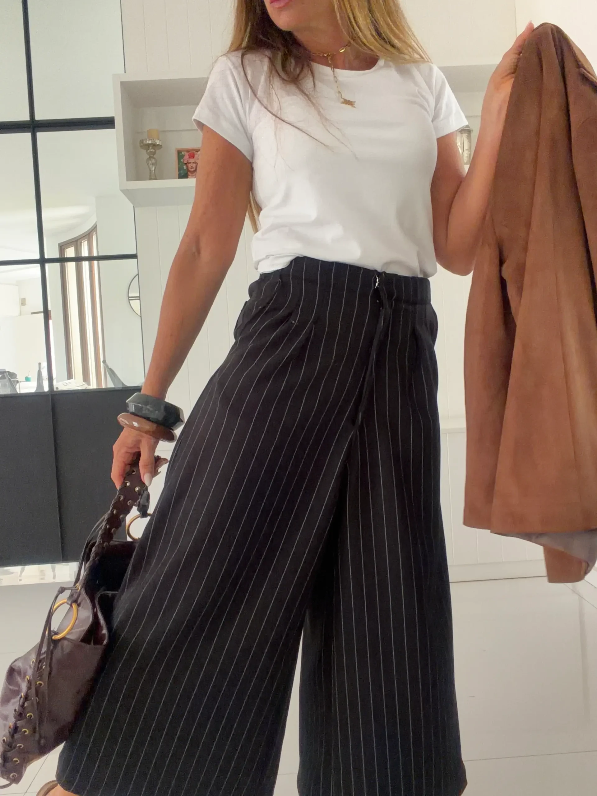 Pantalon okinawa sastrero negro rayado - Image 3