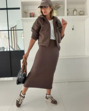 Falda chocolate rustica