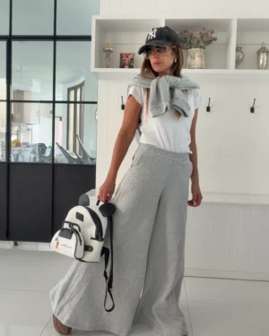 Pantalon Jamie rustico gris melange