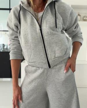 Hoodie Tywin gris melange rustico