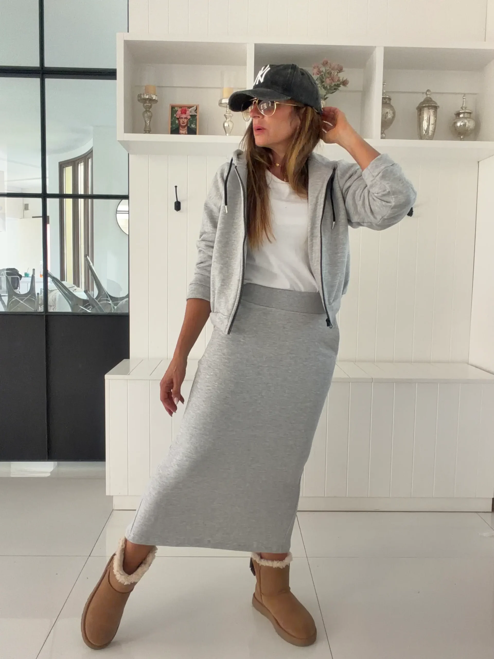 Falda gris melange rustica - Image 2